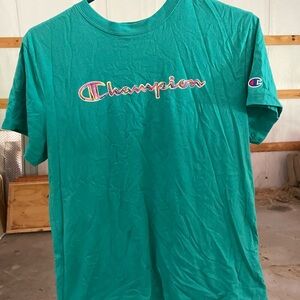 Champion Men's Teal Short Sleeve Tee